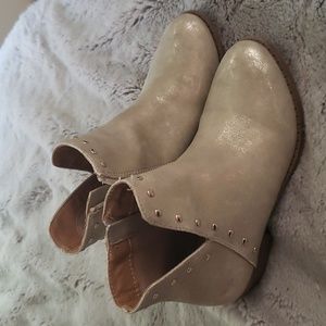 Booties with gold studs